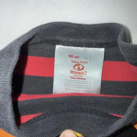 The Incredibles Kids' Pajama Set Red and Black Striped - Picture 5 of 9